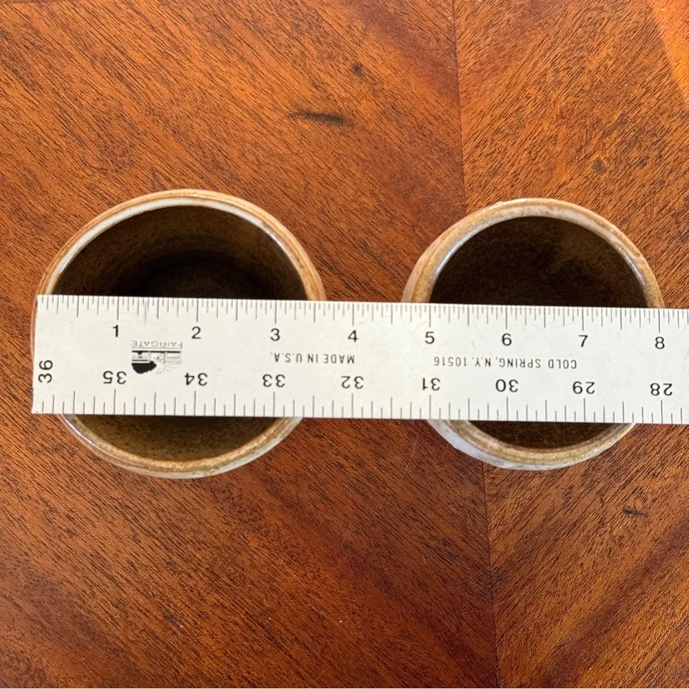 Set of Two Handcrafted Pottery Cups